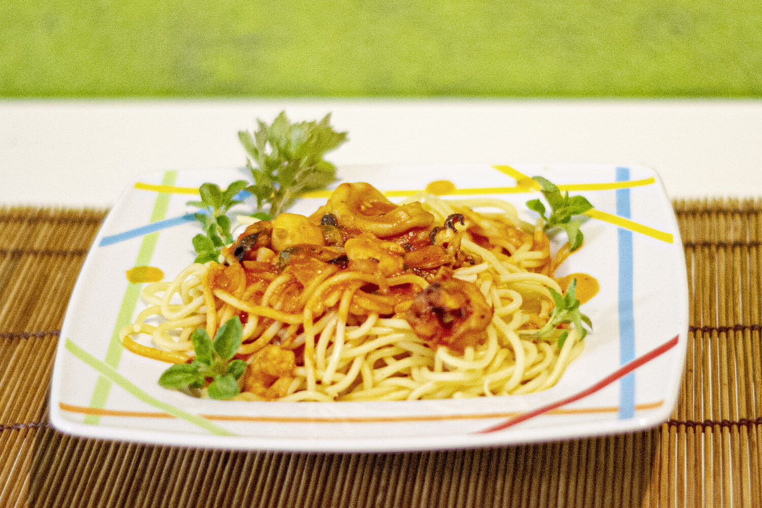 Spaghetti Frutti di Mare mit Apfelcider